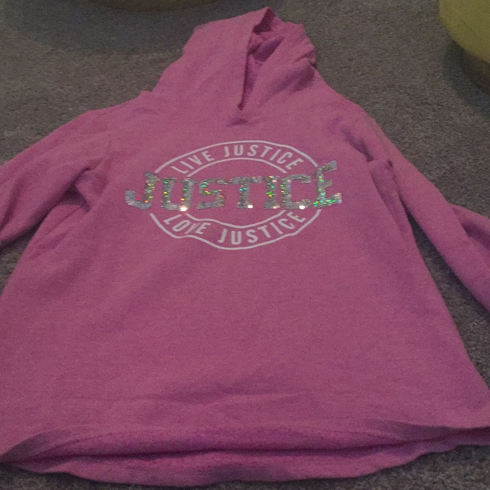 Just as purple hooded sweater